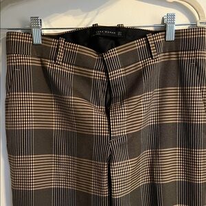 Zara Plaid Trousers in Black and Tan